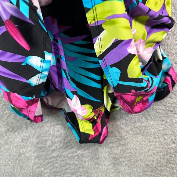 Swimsuits For All S4A Plus Size Swim Dress One Piece Swimsuit Floral Size 14 - Picture 4 of 8